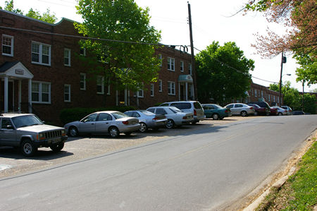 These town homes are right around the corner.