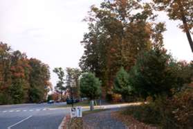 The trail crosses an entrance to Buzz Aldrin School.