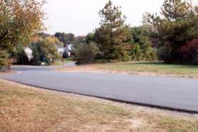 Turn left at the access road to the park.