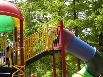 Climbing to the Climbing up to enter this slide can build up a big appetite.