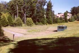 This shows the sediment basin before and after 4 inches of rain fell in a few hours.