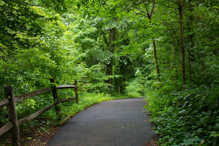 This is the start of a steep down hill grade.