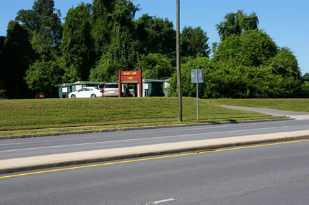 The trail passes Blake Lane Park on the left.