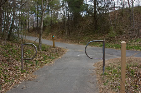 Turn left at the intersecting aphalt trail.