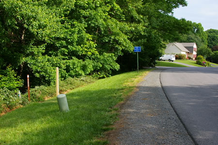 After following the shoulder of Miller Heights Rd. for about 1/4 miles you will see the entrance to the next section of the CCT on the left. This concludes this section of the walk.