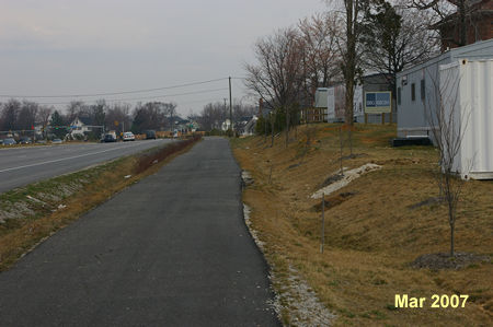 Follow the asphalt trail with Rt 123 on your left.