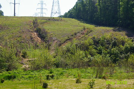 This is a view of the original trail route.