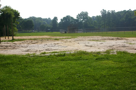 The trail passes Eakin Community Park on the left.