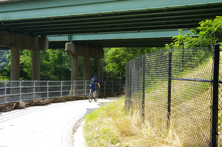 The trail passes under the interchange of Rt. 236 with I495.