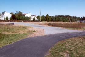 Turn left at the gravel path connection to the Parkway.  This may be paved by the time you walk here.