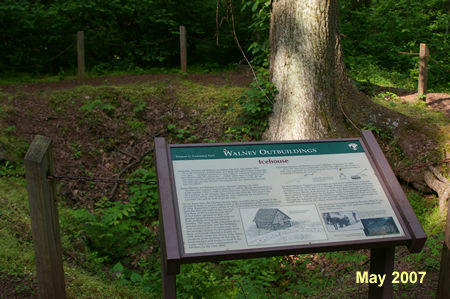 This display marks the site of an old icehouse.