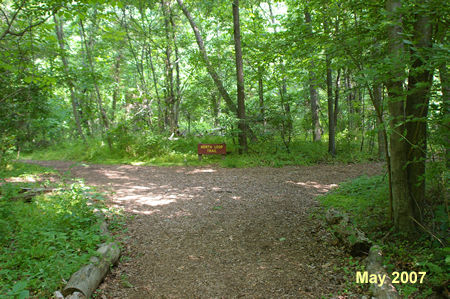 Turn left at the next trail intersection.