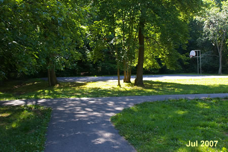 Turn right at the next asphalt trail intersection.