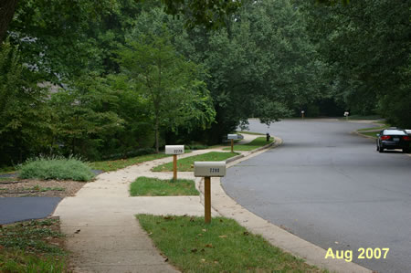 Turn left and follow the sidewalk back to the asphalt trail on the left.