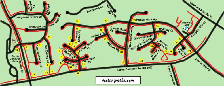 Great Falls Crossing map