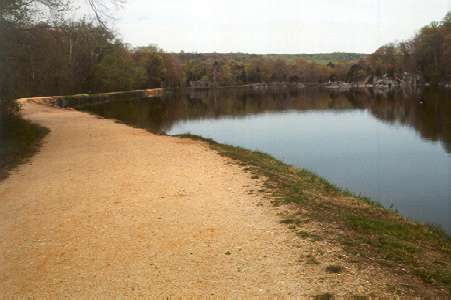 This section of the canal is known as Widewater and was created from an inactive river channel saving four miles of blasting.