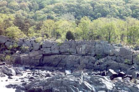 This is the overlook as seen from the Virginia side of the river.