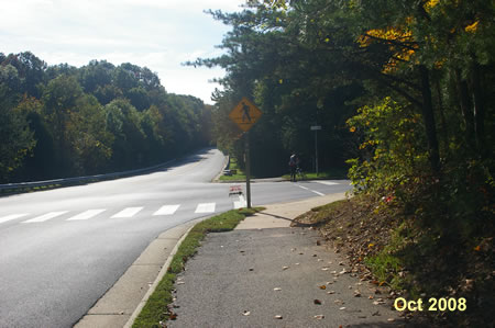 Turn right at the intersection with Glade Dr.