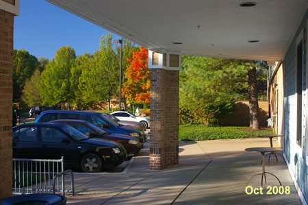 The walk starts at Starbucks walking west towards South Lakes Dr.