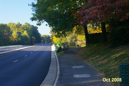 Turn right at South Lakes Dr. and follow the asphalt trail along that road.