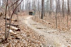 Just after the second culvert take the trail up the hill to the left.