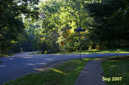 Turn right at Running Cedar Rd and follow the sidewalk along that road.