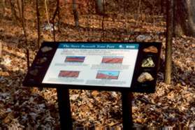 A display on rocks will appear on your left.