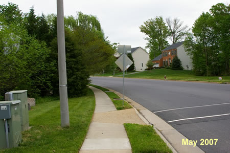 Continue straight on the sidewalk along Northbourne Dr.