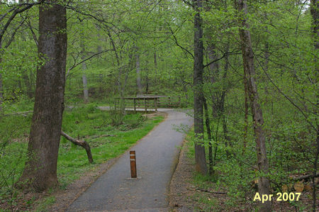 After a short distance the trail will cross a bridge.