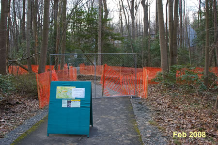 Second stream crossing looking south.