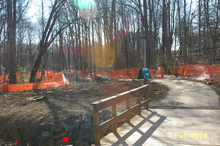 Looking east from the tunnel under Reston Pwy.