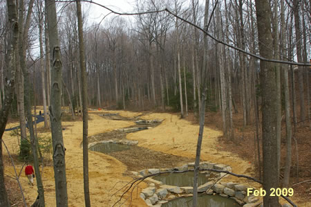 Side stream bed near high school.