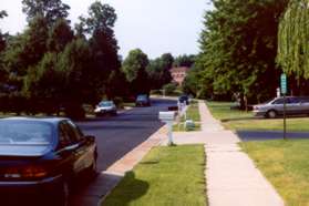 es at the end of Heather Down Dr.  Turn right and follow the sidewalk for one block.