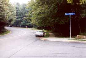 The walk continues along the sidewalk along North Shore Dr passing Oak Spring Way.