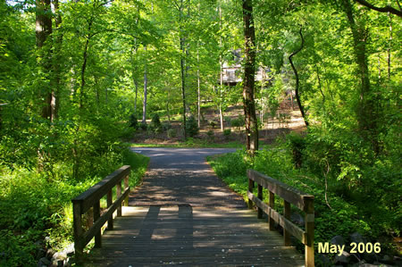 The trail crosses Glade Stream.