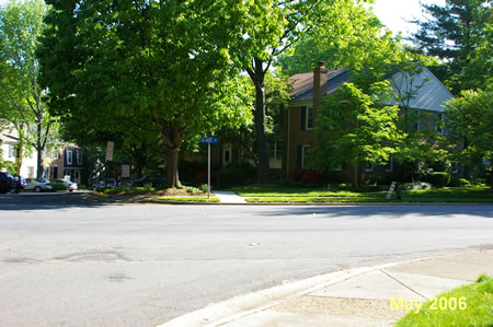 Cross Glade Dr. and turn right to follow the sidewalk on the other side.